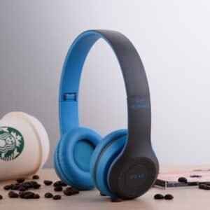 p47 wireless bluetooth foldable headphones with mic