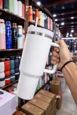 1.18L Insulated Stainless Steel Tumbler with Handle & Straw - Image 4