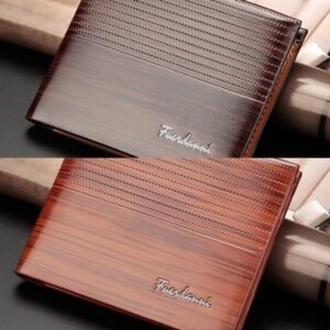 premium leather wallet for men – stylish slim bifold gents purse